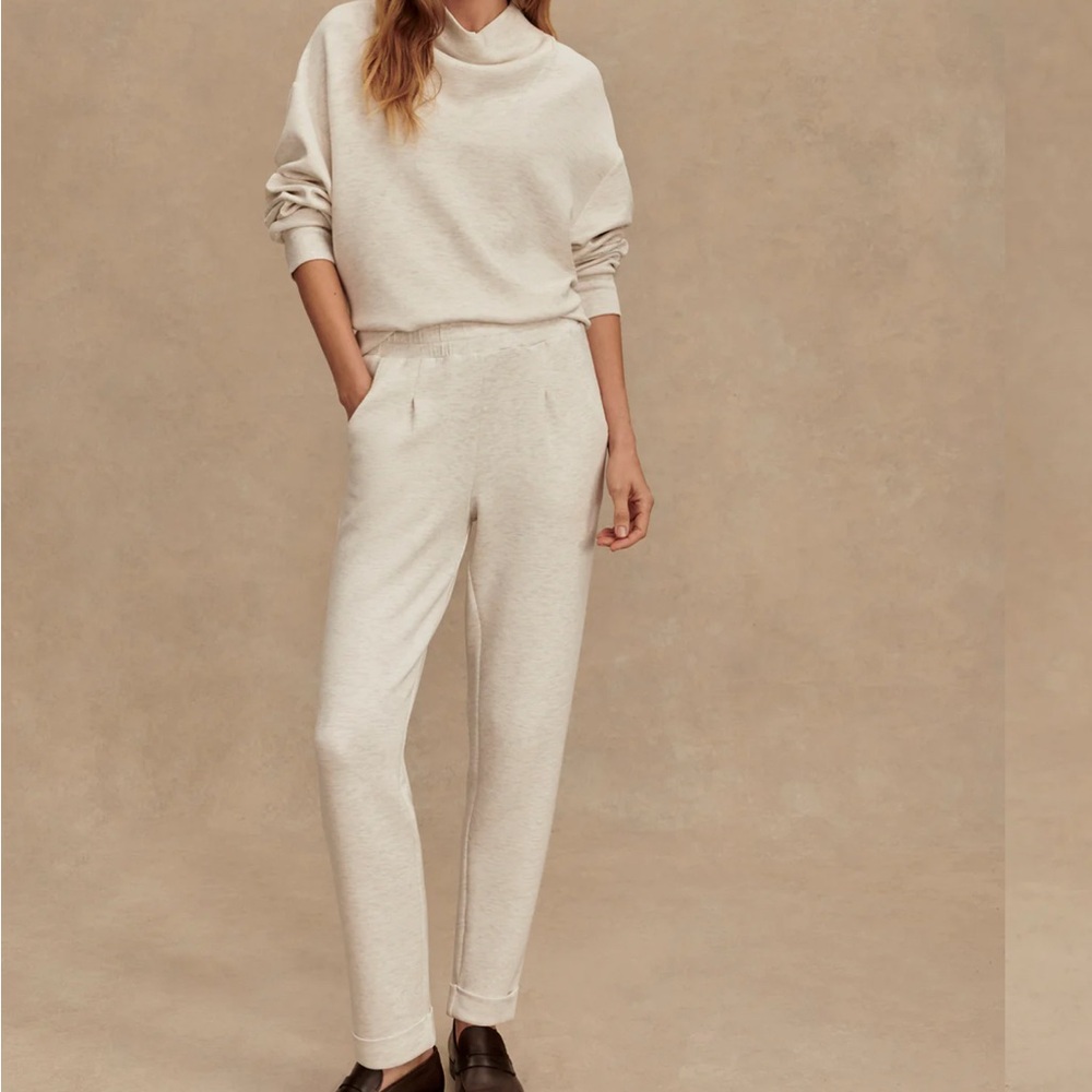 Varley The Rolled Cuff Pant 28.5 Ivory Marl Small